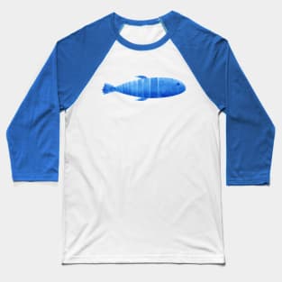 Blue watercolor fish Baseball T-Shirt